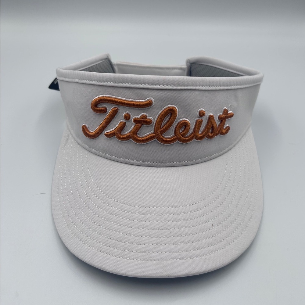 Titleist Pro V1 Golf Visor White Copper Performance Adjustable Hat New
